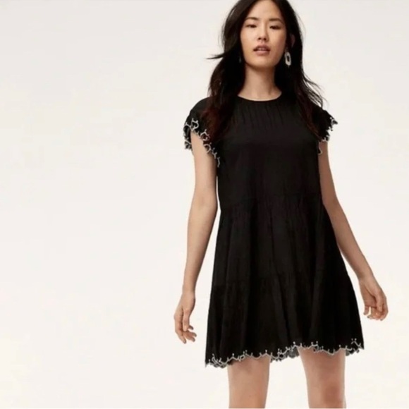 Aritzia Dresses & Skirts - SOLD Aritzia WILFRED x LA BOHÈME Sidonie Dress Black with White Trim Size XS